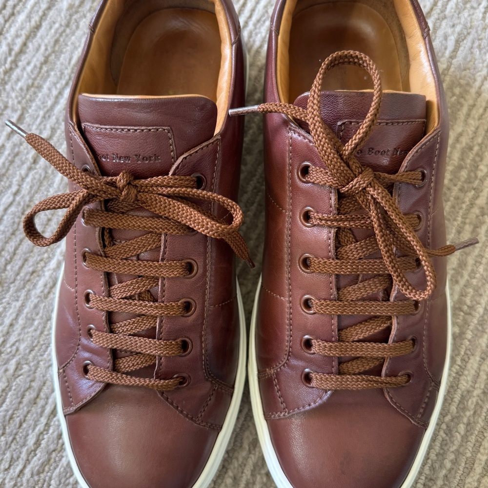 To Boot New York Colton, Brown Leather Sneakers, size 9 - Picture 14 of 16